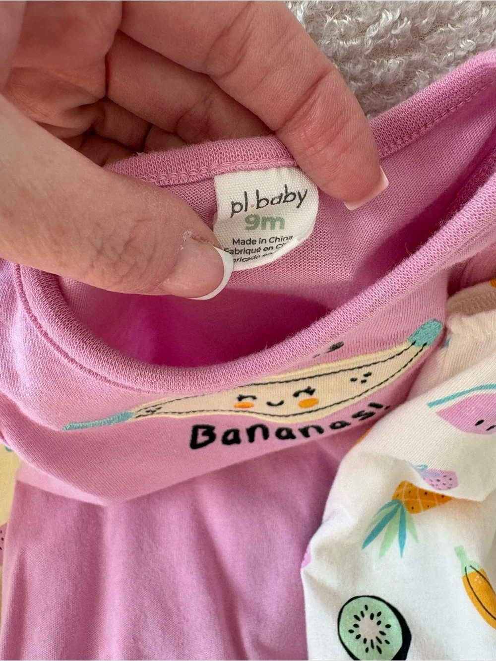 Kids Pink Banana Graphic Romper - Unbranded